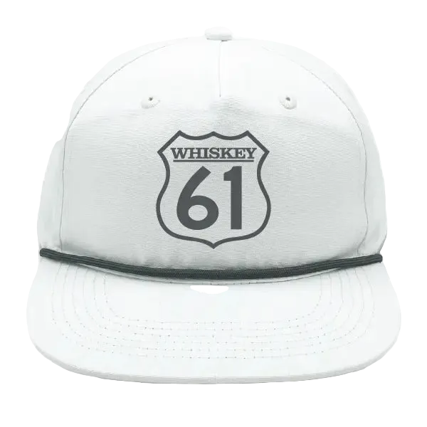 Whiskey 61 Rope Hat – White | Premium Snapback Golf & Lifestyle Hat Whiskey 61