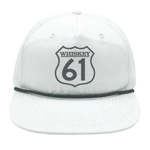 Whiskey 61 Rope Hat – White | Premium Snapback Golf & Lifestyle Hat Whiskey 61