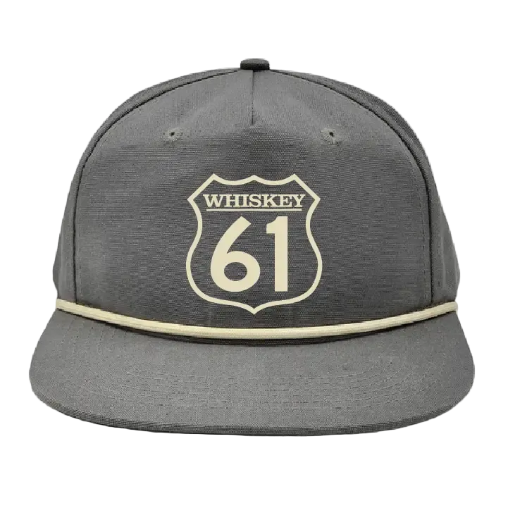 Whiskey 61 Rope Hat – Slate | Premium Snapback Golf & Lifestyle Hat Whiskey 61